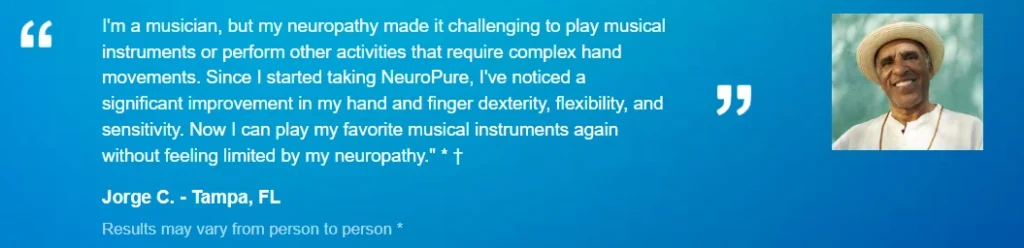 Before and after results using NeuroPure for neuropathy relief